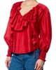 CIEBON CIEBON Saruma Satin Ruffle Collar Blouse - 4
