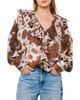 CIEBON CIEBON Sienna Animal Print Ruffle Top - 1