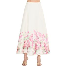 CIEBON CIEBON Tallis Placed Bird Print Skirt