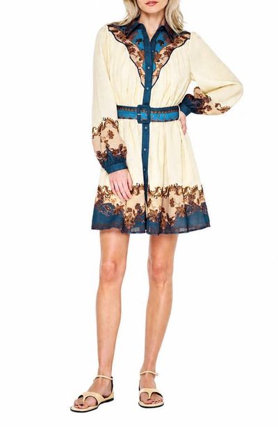 CIEBON CIEBON Teya Long Sleeve Belted Shirtdress