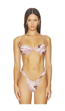 Cin Cin Cin Cin Pisces Ruched Bikini Top