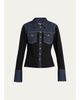 Cinq à Sept Aliza Ponte & Denim Long-Sleeve Top - 1