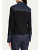 Cinq à Sept Aliza Ponte & Denim Long-Sleeve Top - 3