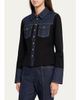 Cinq à Sept Aliza Ponte & Denim Long-Sleeve Top - 4