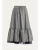 Cinq à Sept Arianne Tiered Drawstring Midi Skirt - 1