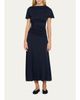 Cinq à Sept Avielle Ruched Boat-Neck Midi Dress - 2