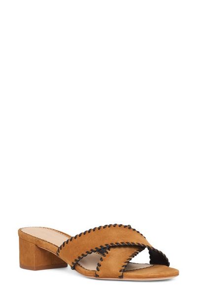 Cinq à Sept Cinq à Sept Amanda Crisscross Suede Slide Sandal