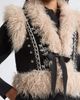 Cinq à Sept Cinq à Sept Amaranthe Faux Fur Trim Embroidered Vest - 4