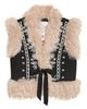 Cinq à Sept Cinq à Sept Amaranthe Faux Fur Trim Embroidered Vest - 5