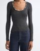 Cinq à Sept Cinq à Sept Aminta Embellished Metallic Pullover Sweater - 1