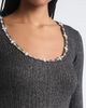 Cinq à Sept Cinq à Sept Aminta Embellished Metallic Pullover Sweater - 4
