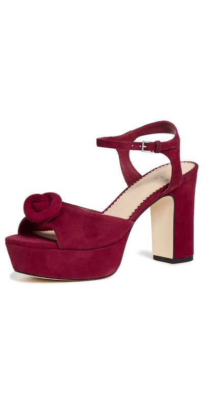 Cinq à Sept Cinq à Sept Arianna Suede Platform Sandals berrywine