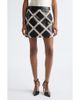 Cinq à Sept Cinq à Sept Audree Lattice Trim Faux Leather Miniskirt - 1