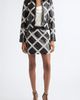 Cinq à Sept Cinq à Sept Audree Lattice Trim Faux Leather Miniskirt - 2