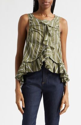 Cinq à Sept Cinq à Sept Azura Ruffle Sleeveless Top