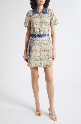 Cinq à Sept Cinq à Sept Bea Floral Zip Front Minidress