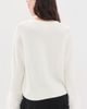 Cinq à Sept Cinq à Sept Brianne Feather V Neck Pullover Ivory - 3