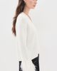 Cinq à Sept Cinq à Sept Brianne Feather V Neck Pullover Ivory - 4