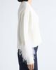Cinq à Sept Cinq à Sept Brianne Ostrich Feather Cuff V-Neck Sweater - 4