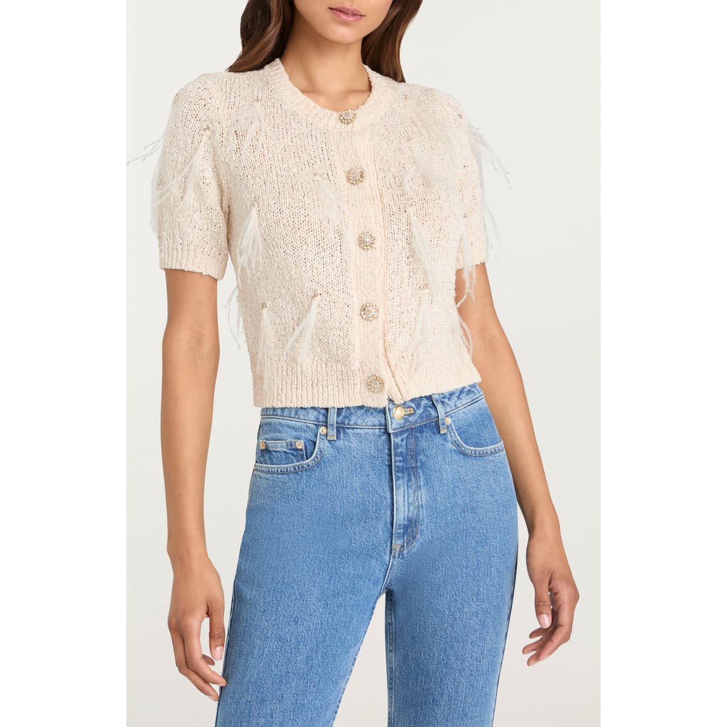 Cinq à Sept Cinq à Sept Coralie Embellished Short Sleeve Cardigan