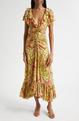 Cinq à Sept Cinq à Sept Daisy Swirl Ivey Floral Dress