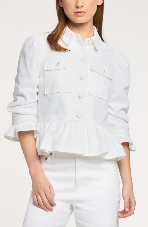 Cinq à Sept Cinq à Sept Delanie Peplum Denim Jacket