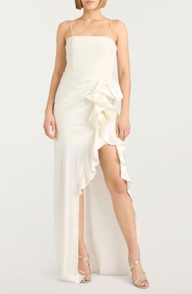 Cinq à Sept Cinq à Sept Drina Ruffle Column Gown