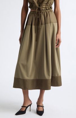 Cinq à Sept Cinq à Sept Elisabetta Satin Trim Skirt