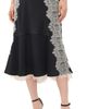 Cinq à Sept Cinq à Sept Esme Satin Liore Skirt Black/Gardenia - 1