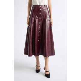 Cinq à Sept Cinq à Sept Faux Leather Midi Skirt