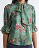 Cinq à Sept Cinq à Sept Fiona Fresco Floral Bow Shirt - 4