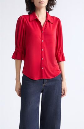 Cinq à Sept Cinq à Sept Fiona Matte Jersey Top