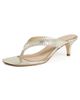 Cinq à Sept Cinq à Sept Frankie Metallic Kitten Heel Sandals Light Gold - 1