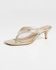 Cinq à Sept Cinq à Sept Frankie Metallic Kitten Heel Sandals Light Gold - 2