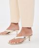 Cinq à Sept Cinq à Sept Frankie Metallic Kitten Heel Sandals Light Gold - 3