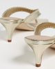 Cinq à Sept Cinq à Sept Frankie Metallic Kitten Heel Sandals Light Gold - 4