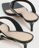 Cinq à Sept Cinq à Sept Frankie Zebra Haircalf Kitten Heel Sandals Black/Ivory - 4