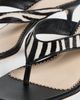 Cinq à Sept Cinq à Sept Frankie Zebra Haircalf Kitten Heel Sandals Black/Ivory - 6