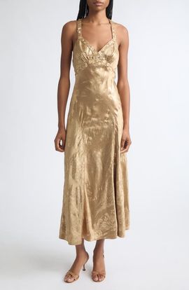 Cinq à Sept Cinq à Sept Gilded Peony Thalie Midi Dress