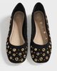 Cinq à Sept Cinq à Sept Ivy Mixed Hardware Ballet Flats Black - 2