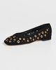 Cinq à Sept Cinq à Sept Ivy Mixed Hardware Ballet Flats Black - 5