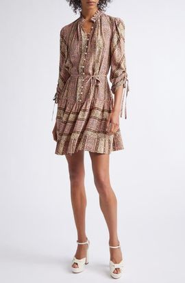 Cinq à Sept Cinq à Sept Junie Pepper Paisley Shirtdress