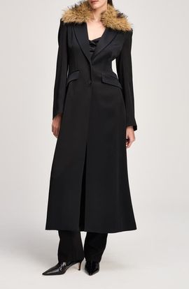 Cinq à Sept Cinq à Sept Jyn Faux Fur Collar Coat