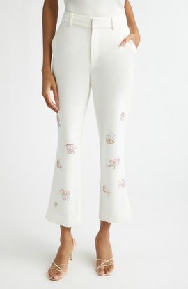 Cinq à Sept Cinq à Sept Kerry Crystal Studded Crop Pants