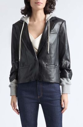 Cinq à Sept Cinq à Sept Le Petit Khloe Faux Leather Blazer