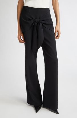 Cinq à Sept Cinq à Sept Lilas Tie Front Flare Leg Pants