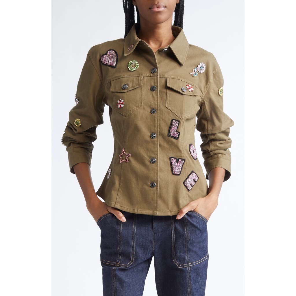 Cinq à Sept Cinq à Sept Love Appliqué Ruched Sleeve Jacket