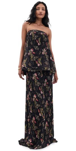 Cinq à Sept Cinq à Sept Love Letter Floral Rosaline Gown Black multi