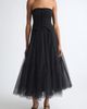 Cinq à Sept Cinq à Sept Lunelle Strapless Mixed Media Midi Dress - 1