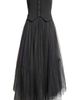 Cinq à Sept Cinq à Sept Lunelle Strapless Mixed Media Midi Dress - 5
